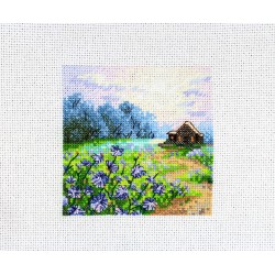 Cross stitch kit "Landscape with chicory" SM-1234