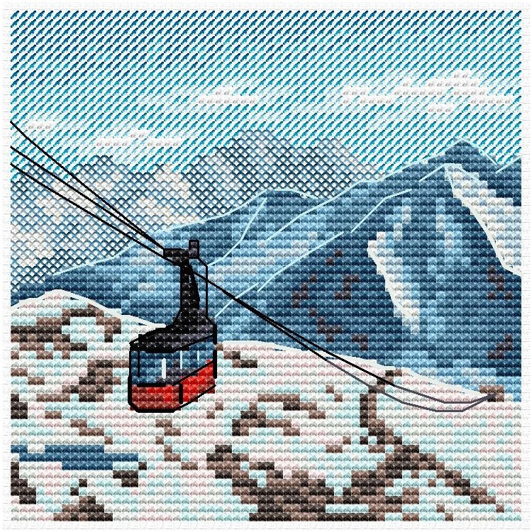 Cross stitch kit "Mountain trip" SM-986
