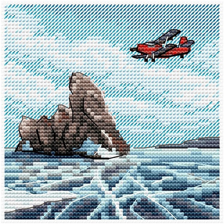 Cross stitch kit "Over the frozen lake" SM-989