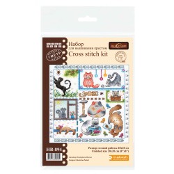 Cross stitch kit "Sampler. Cats" SNV-894