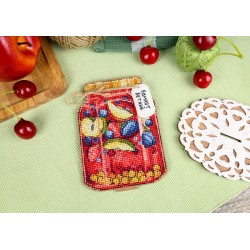 Cross-stitch on wooden base "Summer juice" SO-117
