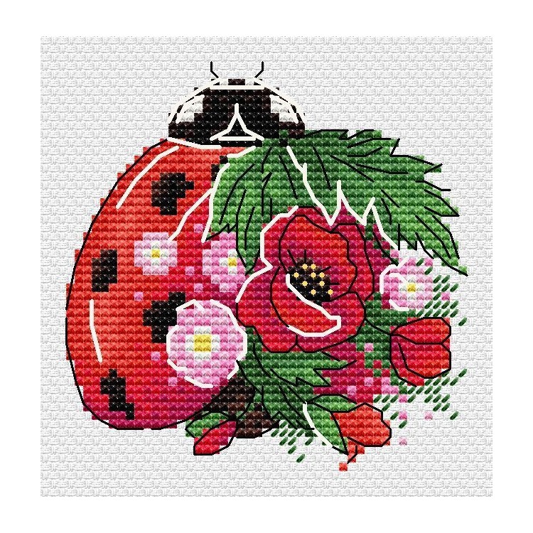 Cross stitch kit "Flower ladybug" SV-1033