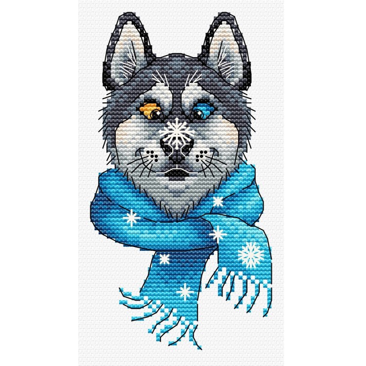 Cross stitch kit "Funny Husky" SV-1035