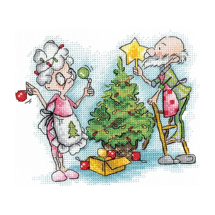 Cross stitch kit "Grandma and New Year" SANB-27