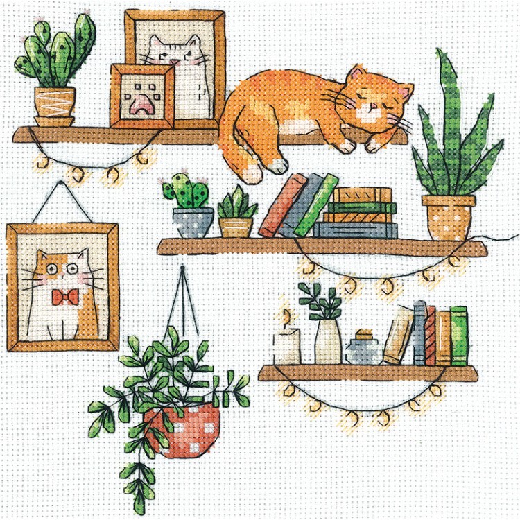 Cross stitch kit "Book lover" SANL-24