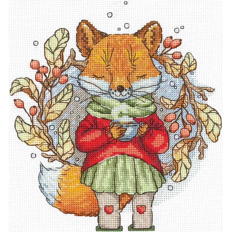 Cross stitch kit "Autumn tea" SANO-32