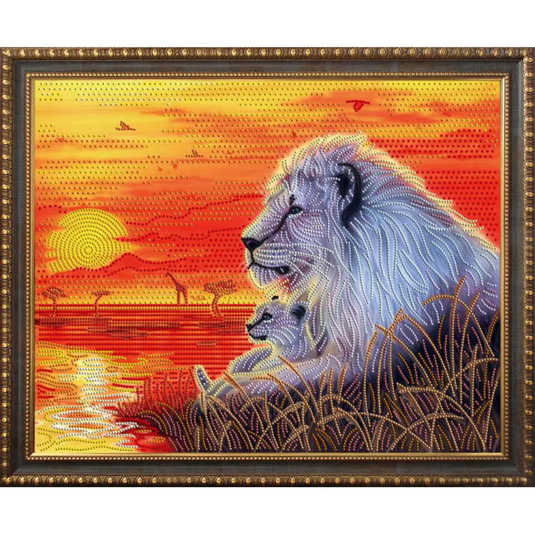 (Discontinued) Diamond painting kit Father and Son 50х40 cm AZ-3024