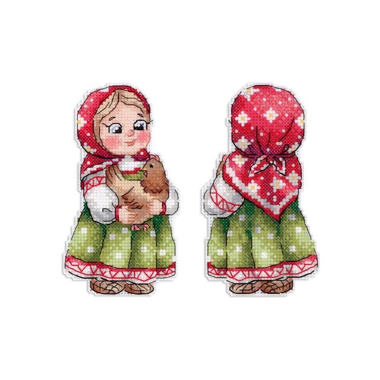 Cross stitch kit "Girl with a chicken" SR-1170