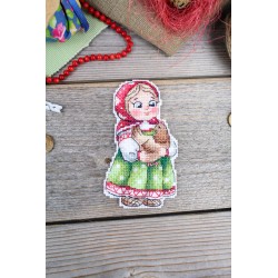 Cross stitch kit "Girl with a chicken" SR-1170