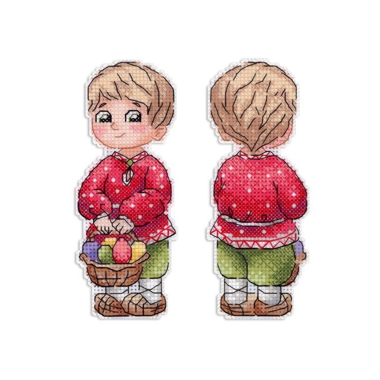 Cross stitch kit "Boy with an Easter basket" SR-1171
