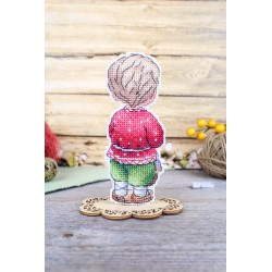 Cross stitch kit "Boy with an Easter basket" SR-1171