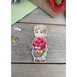 Cross stitch kit "Boy with an Easter basket" SR-1171