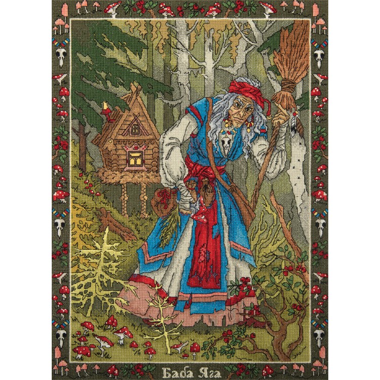 Cross stitch kit "Slavic mythology. Baba Yaga" PVS-7408