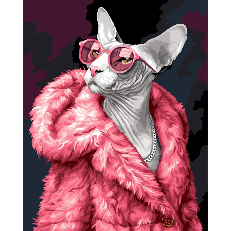 2025Paint by Numbers kit "Glamorous sphinx" 40x50 cm W074