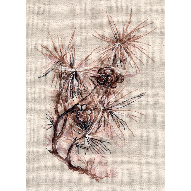 Cross stitch kit "Pine branch" S1662