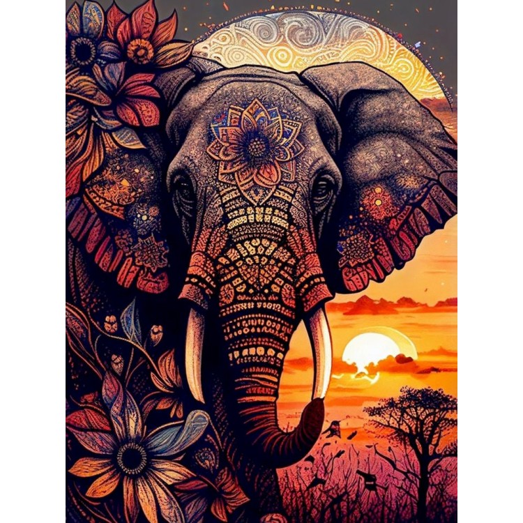 Diamond Painting kit "Elephant" 30?40 WD3211