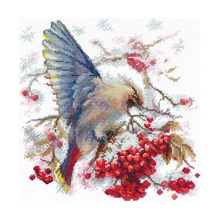 Cross stitch kit "Waxwing" SANS-72