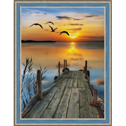 Diamond Painting Kit Sunset on the Lake 30х40 cm AZ-1493