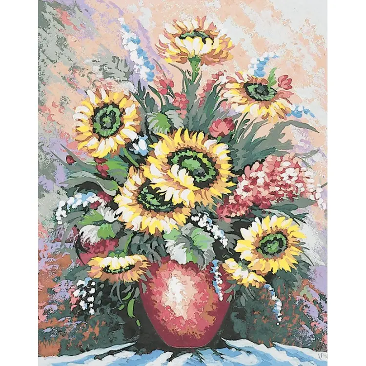 Printed Canvas 50x40 Pastel Sunflowers CDA11461 Printed Canvas 50x40 Pastel Sunflowers CDA11461