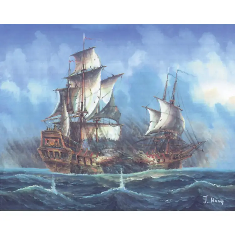 Printed Canvas 50x40 Battle at Sea CDA11473 Printed Canvas 50x40 Battle at Sea CDA11473