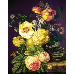 Printed Canvas 50x40 Antique Flowers CDA11584