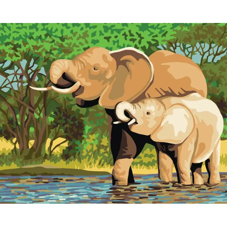 Printed Canvas 50x40 Elephants CDA11878 Printed Canvas 50x40 Elephants CDA11878