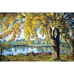 Printed Canvas 40x60 Autumn by the Lake CDA12978