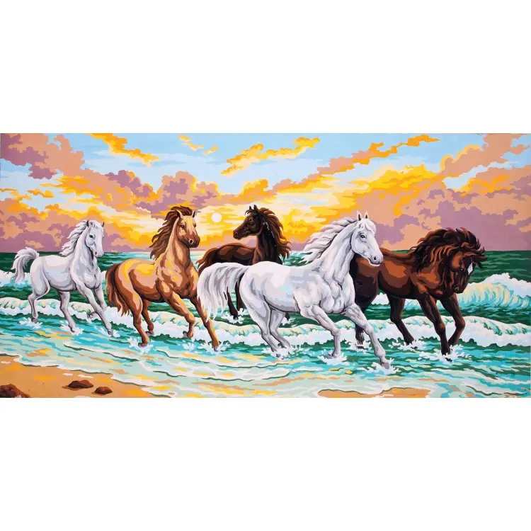Printed Canvas 50x100 Galloping Through the Waves CDA13979 Printed Canvas 50x100 Galloping Through the Waves CDA13979