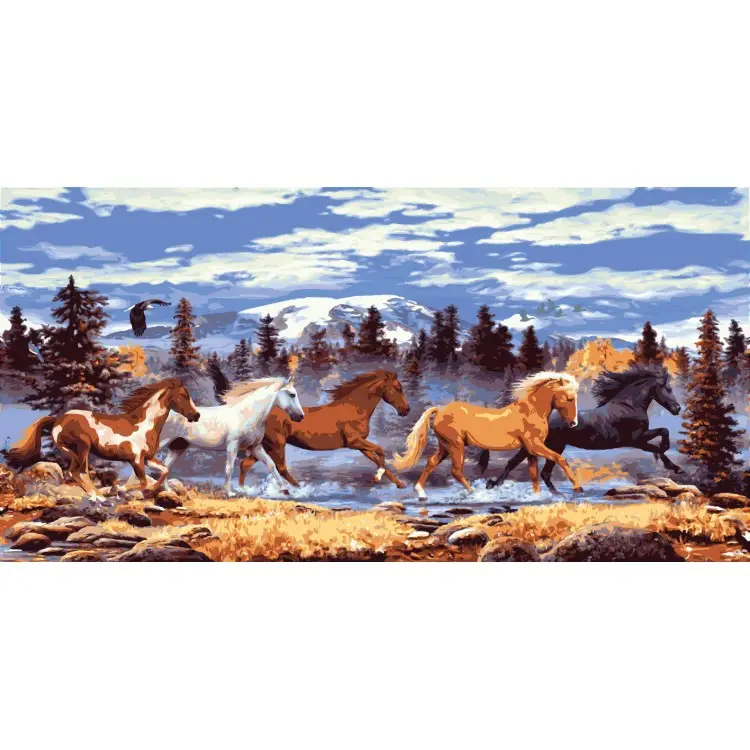 Printed Canvas 50x100 Wild Horses CDA13982 Printed Canvas 50x100 Wild Horses CDA13982