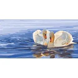 Printed Canvas 50x100 Graceful Swans CDA13983