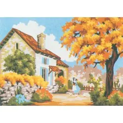 Printed Canvas 22x30 Stone Cottage CDA6039