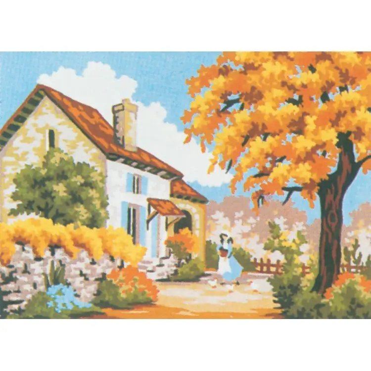 Printed Canvas 22x30 Stone Cottage CDA6039 Printed Canvas 22x30 Stone Cottage CDA6039