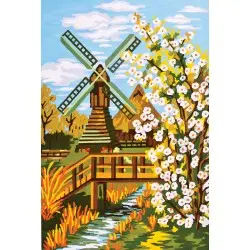 Printed Canvas 20x30 Windmill Cottage CDA6137