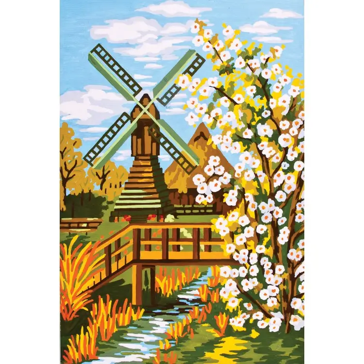 Printed Canvas 20x30 Windmill Cottage CDA6137 Printed Canvas 20x30 Windmill Cottage CDA6137