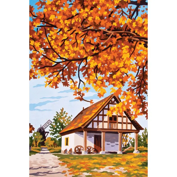 Printed Canvas 22x30 Autumm Barnyard CDA6169 Printed Canvas 22x30 Autumm Barnyard CDA6169