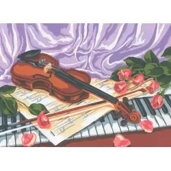 Printed Canvas 22x30 Violin, Still Life CDA6178