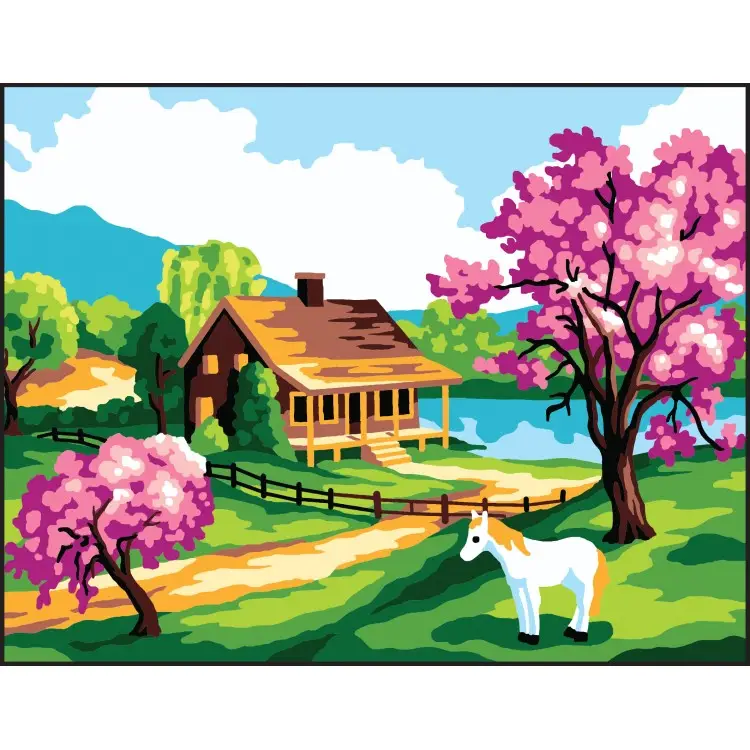 Printed Canvas 22x30 Spring Scene CDA6186 Printed Canvas 22x30 Spring Scene CDA6186