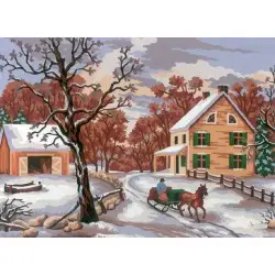 Printed Canvas 22x30 Winter Scene CDA6189