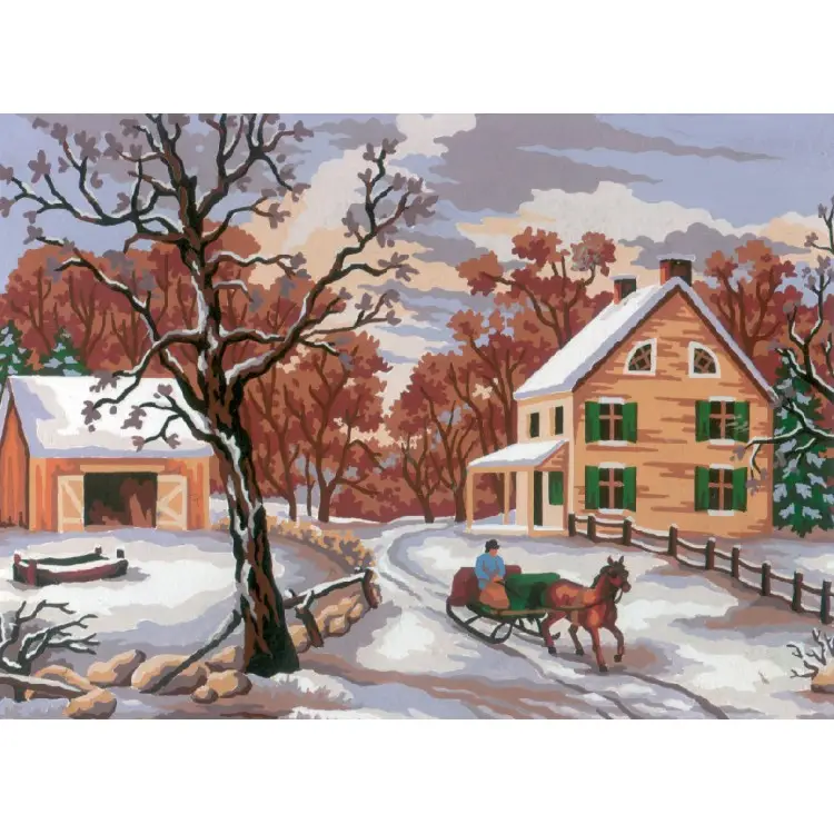 Printed Canvas 22x30 Winter Scene CDA6189 Printed Canvas 22x30 Winter Scene CDA6189