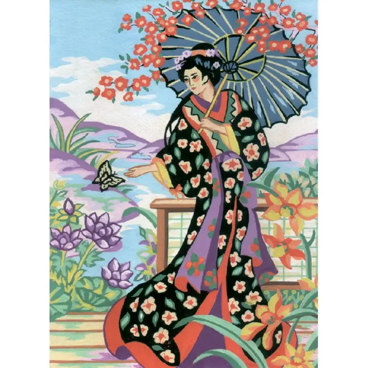 Printed Canvas 22x30 Japanese Lady CDA6190 Printed Canvas 22x30 Japanese Lady CDA6190