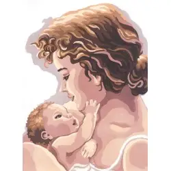 Printed Canvas 22x30 Mother and Child CDA6218