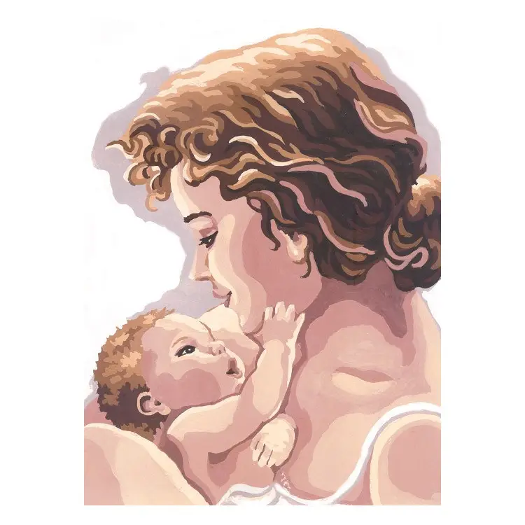 Printed Canvas 22x30 Mother and Child CDA6218 Printed Canvas 22x30 Mother and Child CDA6218