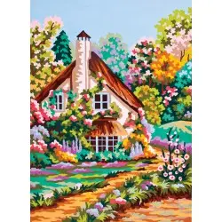 Printed Canvas 22x30 Cottage Garden CDA6219