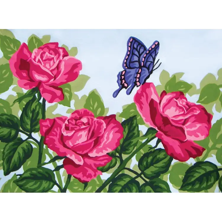 Printed Canvas 22x30 Butterfly on Roses CDA6244 Printed Canvas 22x30 Butterfly on Roses CDA6244