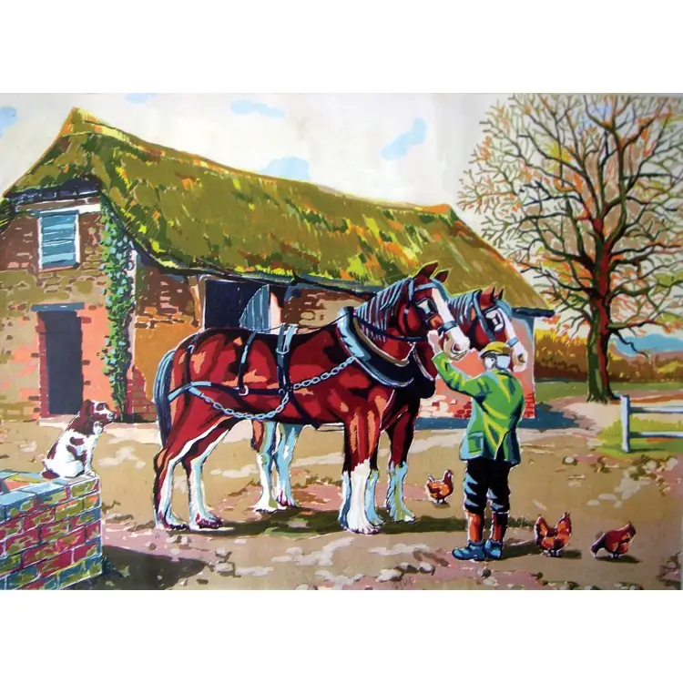 Printed Canvas 22x30 Proud Clydesdales CDA6250 Printed Canvas 22x30 Proud Clydesdales CDA6250