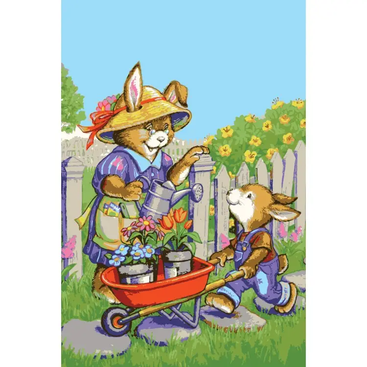 Printed Canvas 22x30 Grandma's Garden Helper CDA6274 Printed Canvas 22x30 Grandma's Garden Helper CDA6274