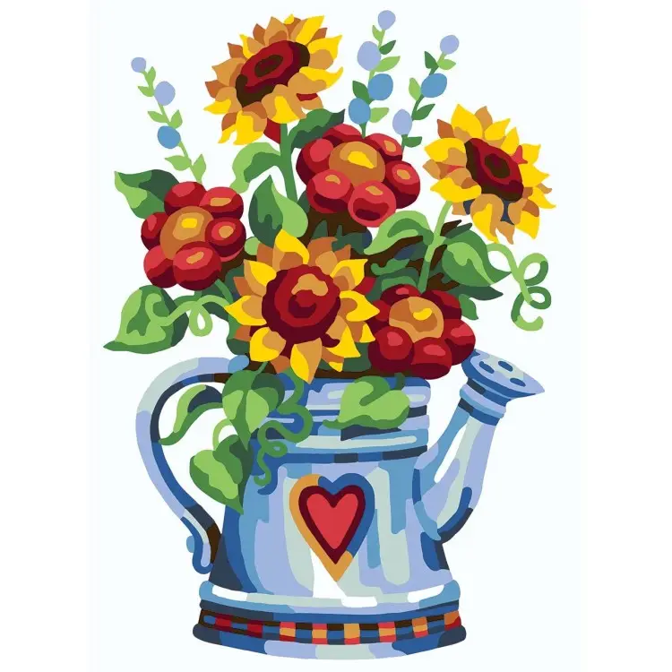 Printed Canvas 22x30 Tea pot with flowers CDA6292 Printed Canvas 22x30 Tea pot with flowers CDA6292