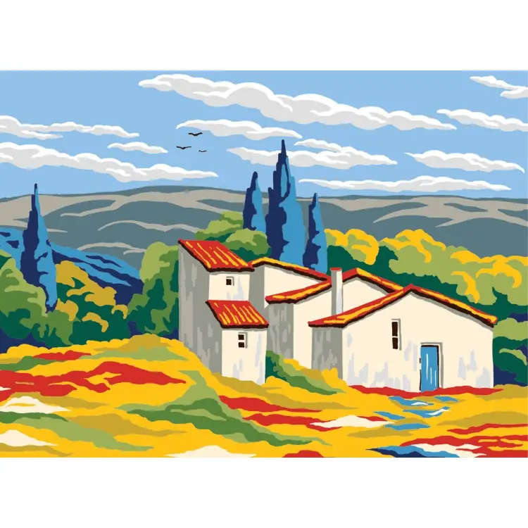 Printed Canvas 22x30 White house CDA6295 Printed Canvas 22x30 White house CDA6295