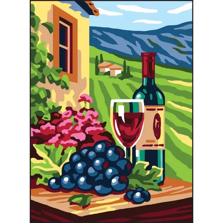 Printed Canvas 22x30 Wine and grape CDA6313 Printed Canvas 22x30 Wine and grape CDA6313