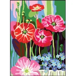 Printed Canvas 22x30 Poppies and forget-me-nots CDA6320